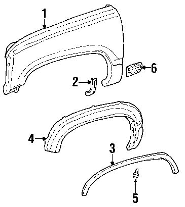 1996 tahoe wheel arch sheet metal|2000 chevy tahoe rocker parts.